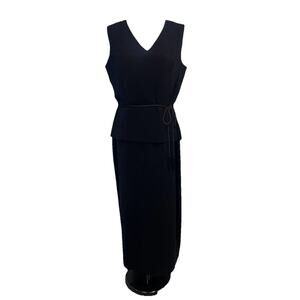 Vintage Kasper Long Dress sz 14 Classic Evening Cocktail Formal Wedding Tassels